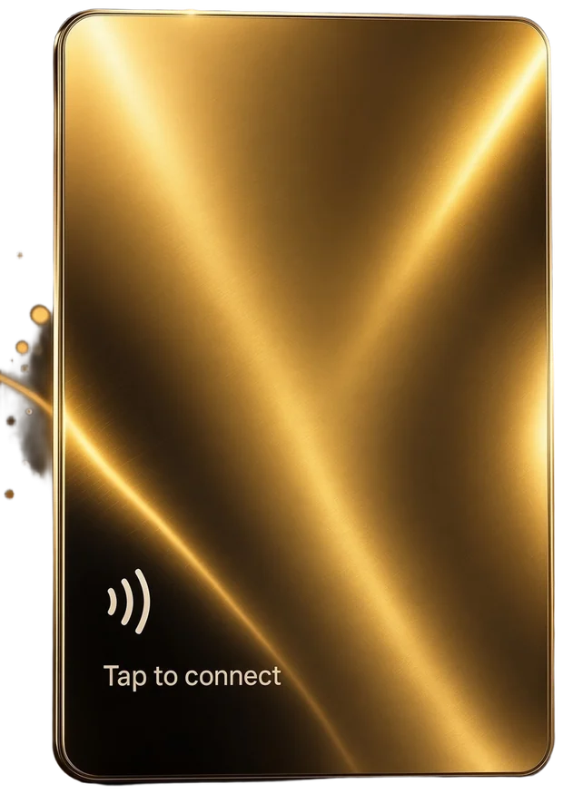 Gold on Black — portrait card render